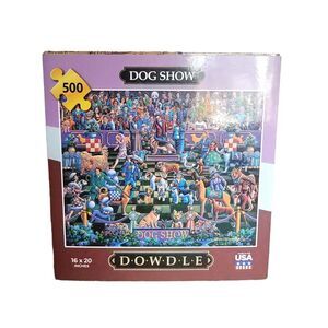 Dowdle DOG SHOW 500 Piece Puzzle 16x20 USA New